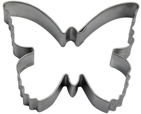 BekkiB - Cortador de galletas mariposa - aprox. 5,7 x 4,5 cm - Molde de mariposa de acero inoxidable apto para lavavajillas - Para hornear galletas - 7894