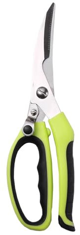 Forbici per pollame, Forbici da cucina ad alte prestazioni con maniglia antiscivolo, Blocco di sicurezza, Forbici per pollame per carne, pollo, osso, Turchia, pesce.