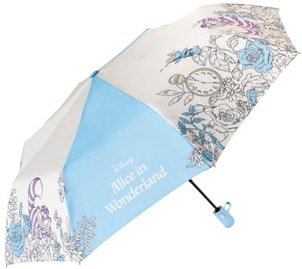 Grupo Erik - Parapluie Pliant Disney, Alice au Pays des Merveilles | Parapluie Automatique Housse