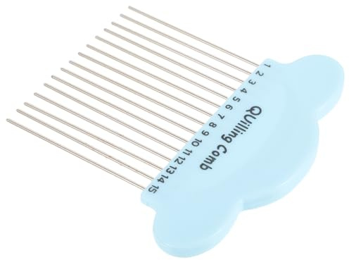 Homoyoyo Paper Quilling Comb Tool Metal Teeth Plastic Handle DIY Craft Tool for Paper Quilling