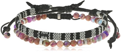 Made by Nami Bracciale Uomo Set - 10 Braccialetti Tessuto Impermeabili Stile Surfer