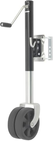 Bollomgy Roue jockey double pour remorque jusqu'à 900 kg - Roue jockey pour remorque lourde - Double roue - Cric de remorque avec doubles roues - Roue jockey lourde pour remorque, caravane - Noir