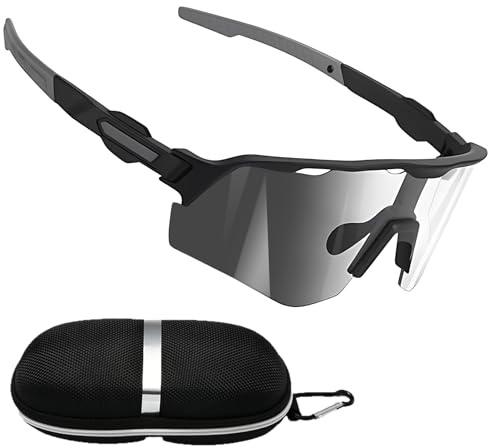Gafas de ciclismo fotocromáticas con tintado automático, gafas de ciclismo para hombre, protección fotocromática UV400, gafas deportivas fotocromáticas para bicicleta de carretera, MTB, correr