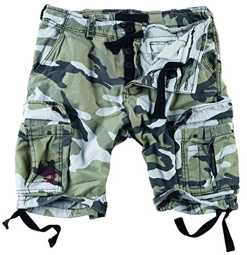 Surplus Raw Vintage Airborne Vintage Homme Cargo Shorts, nightcamo, XXL