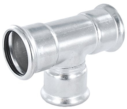 Numepress T-Stück aus Edelstahl - Pressfitting mit M-Kontur - 15 mm