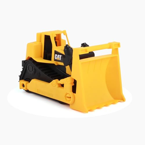 Cat Construction Fleet 10” Bulldozer Toy – Heavy‑Duty Plastic, Working Blade & Free‑Rolling Wheels, Indoor/Outdoor Sandbox Vehicle for Toddlers & Kids Ages 2 +, Yellow