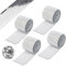 XPOOP 4 Rollo Mosaico Azulejos, Azulejos Mosaico Cristal, Azulejos de Mosaico de Vidrio Autoadhesivo, Mini Pegatina Cristal Cuadrada Plateada, para Manualidades, Pared, Baños, 5 x 5 mm (Plata)