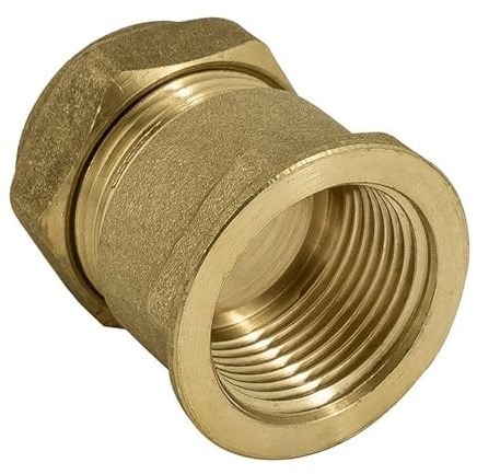 ODSUPPLIES Brass Compression Female Adapter - 15mm x 1/2 BSP (Pack of 2)