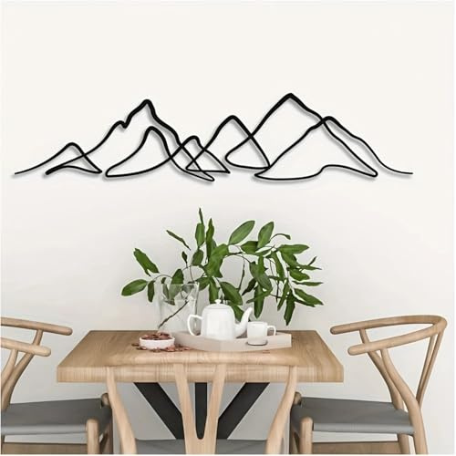 JuanNest Berge Wanddeko,Wald Metall Wanddekoration, Große Wandskulptur Für Rustikales Zuhause, Innen Und Außenbereich,Büro Wohnzimmer,Home Wall Art Dekoration, Wandaufkleber,Moderne Schlafzimmer