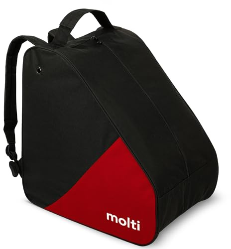 molti Skischuhtasche – Wasserdichtes 600D Material, Für 1 Paar bis Größe 46, Mit Rucksackfunktion & Belüftung