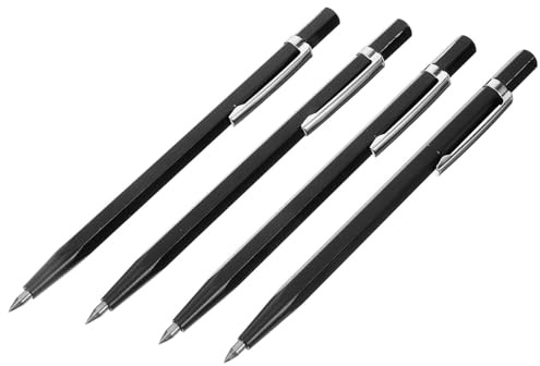 DOITOOL Penna per Incisione in Metallo 4 Punte Punta in Carburo di Tungsteno Pennarello per Marcatura Piastrelle e Vetro Strumento di Scrittura Versatile per Progetti Fai da Te e Uso