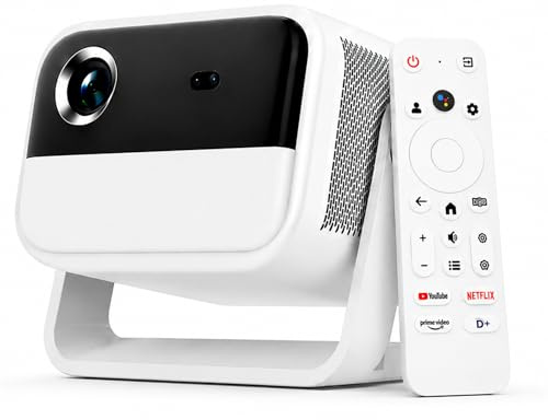 Proyector DLP Google TV Certificado | 1000 ANSI Lúmenes | Full HD 1080P Nativo | Compatible 4K con Escalado XPR | Auto Focus y Auto Keystone 6D | WiFi 6 | 3D DLP Link | Batería 20800 mAh | Altavoces 2