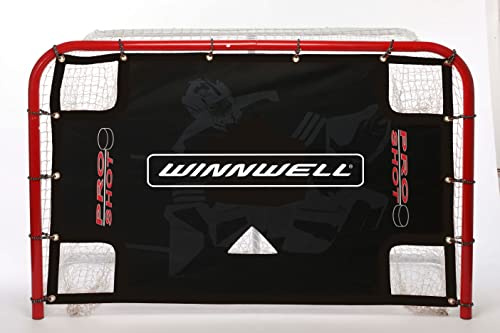 Winnwell Proshot Hockey Shooting Target - 72 Goalie Training Shooter Tutor - with Four Mesh Pockets for Ice Hockey & Street Hockey Goals