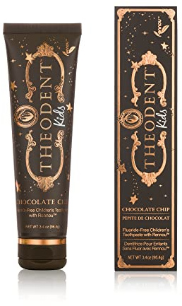 Theodent Fluoride-Free, Natural, Kids Toothpaste, Chocolate Chip Flavored (3.4 Ounces, 96.4 Grams)