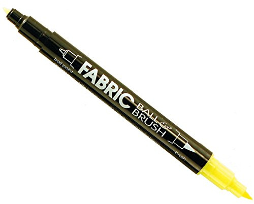 Uchida 122-S-F5 Ball and Brush Open Stock Fabric Marker, Fluorescent Yellow