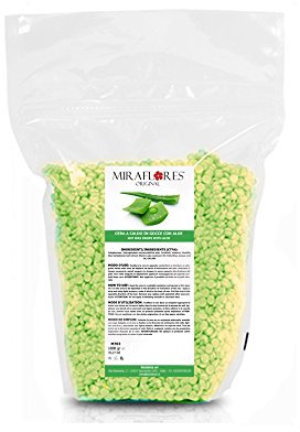 Cera Depilatoria a Caldo in Gocce con Aloe Vera in Busta da 1 Kg - Depilazione Ceretta a Caldo, Senza Strisce, Cera Indolore, Wax Beans, Ceretta a Caldo - Delicata rimozione dei peli
