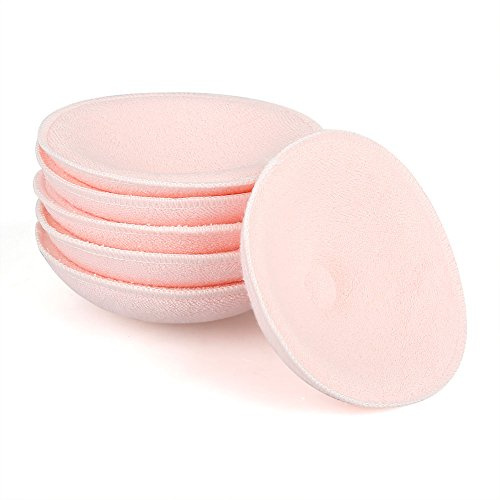 Organic Nursing Pads - 6 Washable Viscose Derived from Bamboo Breastfeeding, Reusable Breast Pads for Breastfeeding, Nipple Pad for Essentials