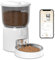 Balimo Futterautomat Katze, 3L katzenfutter automat, 2.4G WiFi Futterspender Katze, App Steuerung mit Katzen Futterautomaten,1 bis10 Mahlzeiten pro Tag, Geeignet für Hunde, Weiß