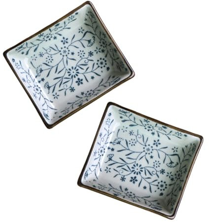 HOLIDYOYO Lot De 2 Assiettes à Sauce En Céramique Blanche Petites, Plats à Tremper Pour Sauces, Récipient De Service Pour Restaurant, Facile à Transporter, La Cuisine Et Restauration