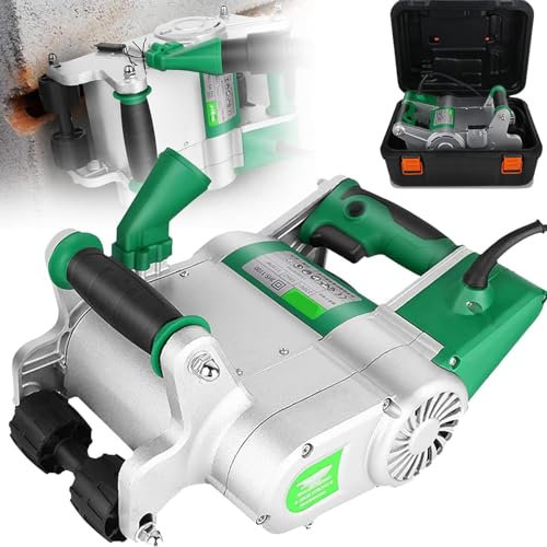 URJWAN Rozadora De Pared, Herramienta De PersecucióN De Pared De Alta Potencia De 1100 W, Ajuste La Profundidad De La Ranura De 20 A 30 Mm, para Ladrillo, Suelo Y Barras De Refuerzo,25mm/35mm