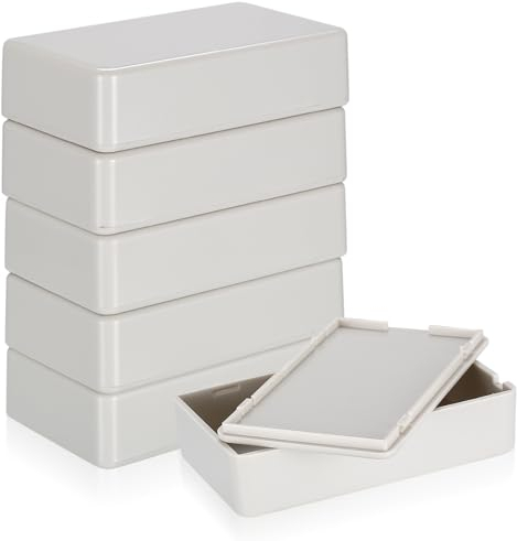 6 Pcs Boîtes de Jonction, Boîtiers électroniques en Plastique Cas de Projet, Boîtier de Câblage, Boîte de Connexion de Câblage pour Électrique (Blanc, 85x50x21mm)