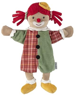 Sterntaler Handpuppe Clown - weiches Kinder Spielzeug zum Puppentheater, Erzählen, Kuscheln & Sprachförderung – perfekter Spielkamerad & Geschenkidee, mehrfarbig