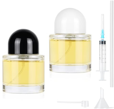 MirraSwit 2 Pezzi 30ml Boccette Profumi Vuoti, Trasparente Boccetta Profumo Ricaricabile, Vetro Atomizzatore Profumo, Nebulizzatori Di Profumo per Profumi Viaggi Cosmetici