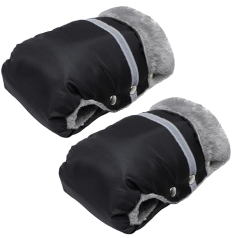 Kinderwagen-Lenkerhandschuhe, wasserdichte Kinderwagen-Handwärmer, reflektierende, verlängerte warme Muff Kinderwagen-Handschuhe, universelle Befestigung für Winter-Kinderwagen Komfort
