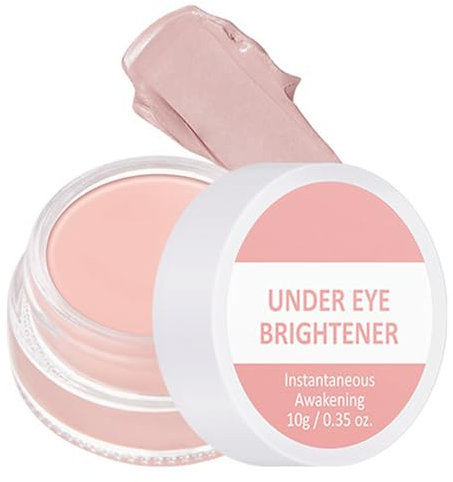 Under Eye Brightener - Instant Anti Age Eraser Eye Concealer - Colour-Correcting Eye Brightener & Primer - Dark Circles and Blemish Concealer, Korean Makeup, Instant Results (Pink)
