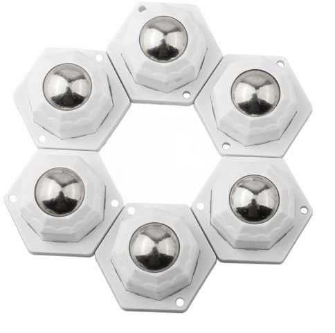 Paquete de 8 ruedas adhesivas fuertes, perfectas para muebles y aparatos eléctricos (blanco)