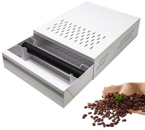 Kamanan Knock Box Café,Café Tiroir en Acier Inoxydable,Knock Box Café Convient,Boite Marc de Café Knock Box,Coffee Knock Box Poubelle,Tiroir à Marc de Café Poubelle (35 * 25 * 9cm)