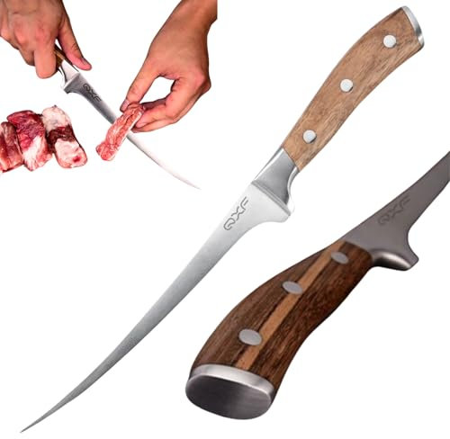 Coltello per sfilettare giapponese, 18,3 cm, eccezionale nitidezza e precisione, manico ergonomico in legno