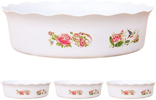 Macetero de loto, 4 unidades de 6.7 pulgadas, cuenco de flor de loto, cuenco de plástico para plantas, macetero hidropónico, cuenco de loto para lirio de agua, narciso, pecera suculenta, oficina, hoga