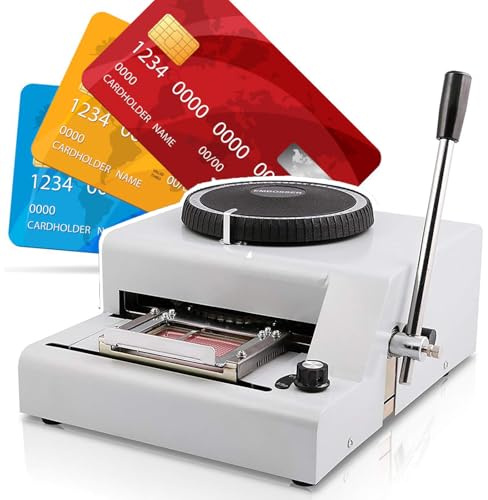 Dfdieratve MáQuina de Estampado Manual de 72 Caracteres, Impresora de CóDigos y Relieve para Tarjetas Personalizadas de PVC, MáQuina de Estampado y CodificacióN Manual