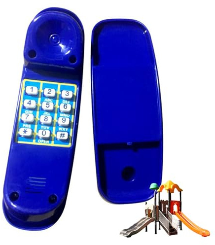 Xoeryoy Spielzeugtelefon mit Nummernknopf Realistisches leichtes Plastik -Kindertelefon, tun Sie das Spiel mit Mini -Telefon für Spielplatzbaumehaus -Zubehör im Freien &&