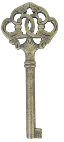 Esvinte Vintage Wall Sculpture Bronze Gold Key Wall Decor Antique Decoration Pediment Hallway Art Statue for Living Room Office Bedroom Gallery,Handmade Gift,A Whimsical Art Piece with Intricate Textures (Brassy Scepter Head)