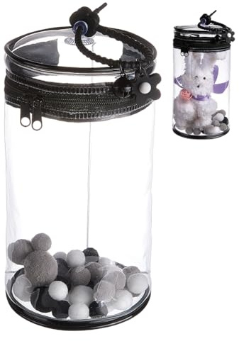FINGERINSPIRE Bolsa de exhibición de figuras de 180 x 100 mm, bolsa de almacenamiento portátil con llavero, funda protectora transparente para muñecas, bolsa de exhibición de muñecas, bolsa colgante