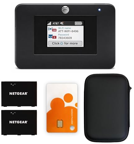 AT&T Unite Express 4G LTE Mobile Hotspot, AC797-100NAS, AirCard 797 Wi-Fi 5 Cellular Wireless Router, LTE Cat-13 Internet Speeds up to 400 Mbps, Perfect for Travel & Work, EVDO-LINK Bundle