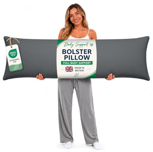 Rohi Grey Full Body Pillow 5FT King Size Bed - Body Support Bolster Pillow