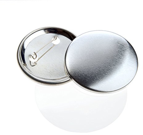 Buttonrohlinge 50mm (100 Stück) für Badgematic Buttonmaschine mit Sicherheitsnadel