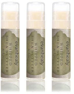 evanhealy Whipped Shea Butter for Lips (3 Pack) | Organic Red Raspberry Seed Oil, Beeswax, & Argan Oil | Moisturizing Lip Balm Chapstick