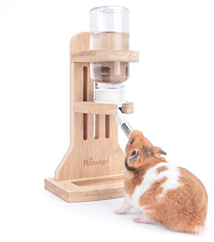 Niteangel Water Bottle with Stand for Syrian Dwarf Hamsters Gerbils Mice Rats Degus Small pet Rodents (White)