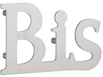 THIRARD - Lettre BIS Adhésif 3M - Acier Inoxydable - Hauteur 76 mm - Durable - Résistant à La Corrosion - Fini Brillant ou Brossé - Fixation Facile - Applications Visibles