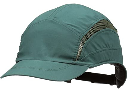 3M™ First Base™ 3 Casquette antiheurt 2030596, Classic, vert foncé, visière réduite, 55 mm