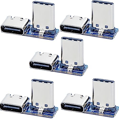 Youmile 5 Stück USB Typ-C Breakout Board Mini-Typ-C-Stecker auf Buchse, Test-Leiterplatten-Adapter, Typ C 24P-Stecker auf 16P-Buchse, USB 3.1-Adapterplatinenmodul