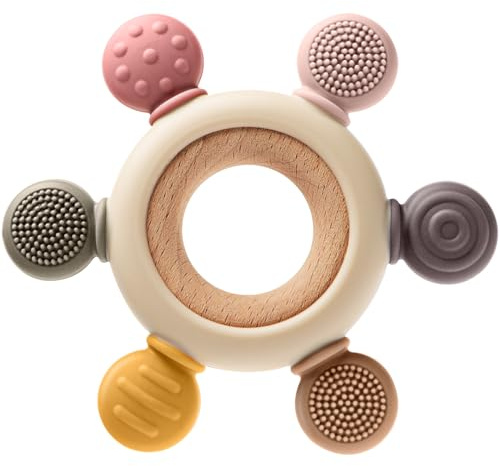 Baby Teething Toys for 0-6 6-12 Months, BPA Free Teether Sensory Toys for Babies 0 3 6 9 12 18 Months, Newborn Infant Toys Gifts for 1 One Year Old Baby Boys Girls