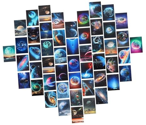 STOBOK 3 Sätze Aufkleber Hintergrundpapier Praktische Dekoration Diy Sammelalbum Versorgung Wandtattoo Mond Sterne Tagebuchpapier Selber Machen Meereslebewesen Schablonen Mondwand Poster