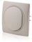 Intratec Lichtschalter Set Nobilis 10AX 250V Ein/Aus Silber ABS Ø 60mm & 1-fach Rahmen Silber 80x80mm Wandmontage
