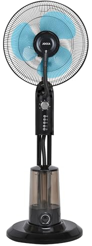 Jocca - Ventilador de Pie con Nebulizador| 3 Velocidades| 60º de Oscilación| Tanque 3,2L| Niebla Regulable| Temporizador| 40 * 40 * 127cm