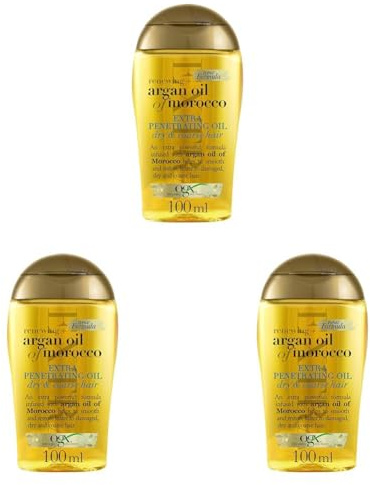 OGX Argan Oil of Morocco Extra Penetrating Hair Oil For Dry and Damaged Hair, 100 ml (Pack of 3)